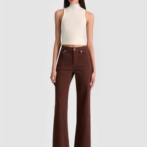 Alice + Olivia Chocolate Brown Flared Jeans